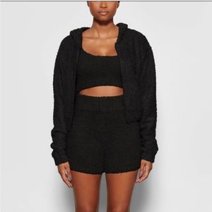 SKIMS cozy knit full zip hoodie small/medium